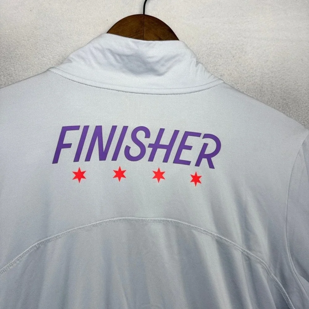 Chicago Marathon Finisher Quarter Zip Women's Large Gray Nike Dri Fit Pullover